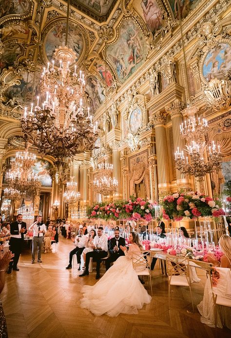 Princess Wedding Theme, Victorian Wedding Themes, Paris Theme Wedding, Baroque Wedding, Charles Garnier, Paris Opera House, Opera Garnier, Opulent Wedding, Parisian Wedding