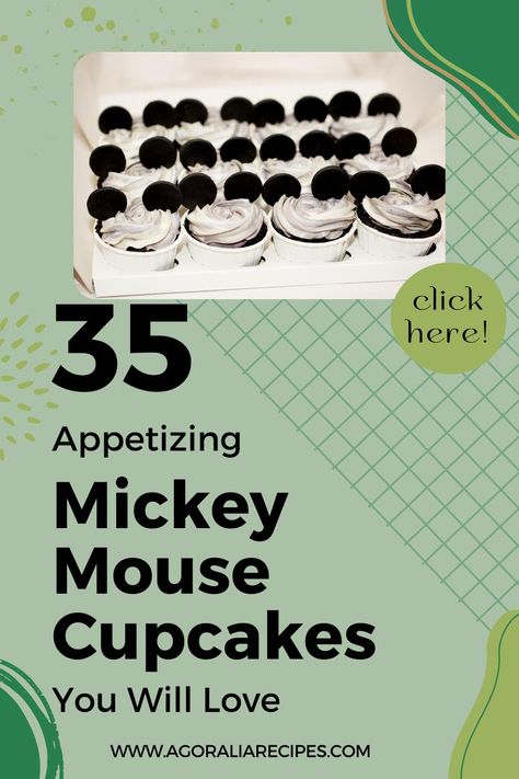 Discover a treasure trove of Mickey Mouse Cupcake ideas, including delectable buttercream cupcakes and customizable toppers. If you're a beginner baker feeling unsure of your abilities, our tutorials are here to offer meticulous instructions that will make you feel like a baking expert. Select one of our recipes and let us know about your experience! Mickey Mouse Cake And Cupcakes, Mickey Mouse Themed Cupcakes, Diy Mickey Cupcakes, Diy Mickey Desserts, Mickey Mouse Cupcake Cake Pull Apart, Oreo Biscuits, Mickey Mouse Cupcakes, Vanilla Sponge Cake, Cupcake Tutorial