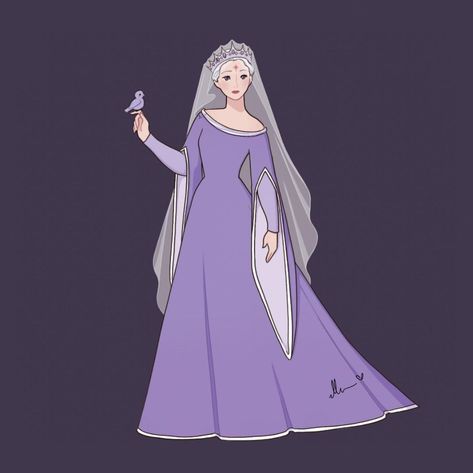 Medieval Dress Art, Amalthea The Last Unicorn Fanart, Amalthea The Last Unicorn, Historical Dresses Medieval, Lady Almathea The Last Unicorn, The Last Unicorn Lady Amalthea, Ellen Artistic, Game Of Thrones Dress, Last Unicorn