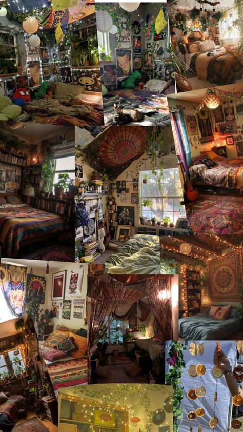 Gypsycore Room, Rockstar Room, Boho Hippie Bedroom, My Dream Bedroom, Bedroom Ideas Hippie, Hippie Bedroom, Dream Bedroom, My Dream, Aesthetic Room