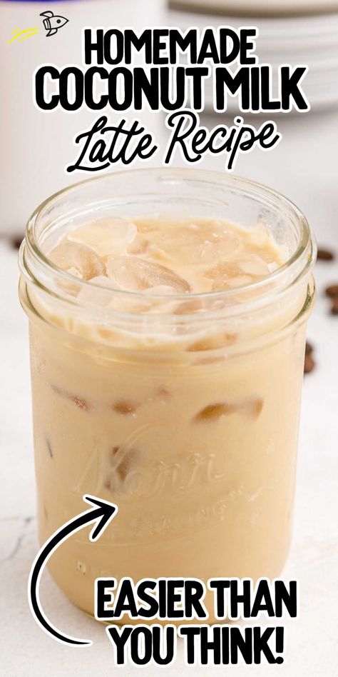 Iced Coffee With Coconut Milk, Easy Milk Drink Recipes, Coconut Milk Tea Recipe, Iced Coconut Latte, Coconut Milk Coffee Recipes, Unsweetened Coconut Milk Recipes, Coffee With Coconut Milk Recipes, Coconut Milk In Coffee, Coconut Milk Recipes Drink