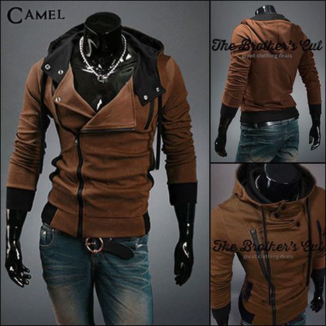 Assassin’s Creed-Inspired Hoodies Hoodie Costume, Style Hoodie, Long Sleeves Coats, Mens Hooded, Assassins Creed, Slim Fit Men, Hoodie Design, Hoodie Jacket, Cosplay Costume