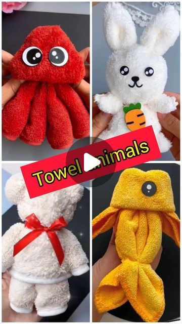 Towel Animals How To Fold, Towel Animals How To Fold Easy, Cloth Folding, Y Craft, Fold Towels, Towel Folding, Folding Towels, Fabric Folding, Towel Animals