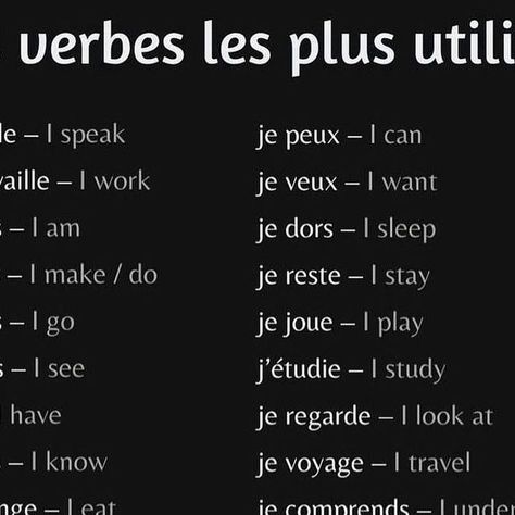 Célestine Your French Teacher on Instagram: "Les verbes les plus utilisés 🇫🇷 🇫🇷 Want to Learn French with me??🤩Comment “LEARN” if you’re interested in learning French for the cost of a meal.😊🇫🇷  . . . #lets_learn_francais #fluentfrench #frenchlanguage #apprendrefrancais #frenchcourse #parlerfrançais #frenchschool #frenchvocabulary #frenchteacher #frenchonline #learnfrenchlanguage #studyfrenchathome #studyfrench #understandfrench #frenchvocabulary #frenchgrammar #fle #delf #dalf #dailyfrench #parlarfrancese #francés #practicefrench #speakfrenchfluently #frenchlesson #onlineteacher #polyglotfrench" French Language Aesthetic, Speak French Fluently, French Nouns, French Notes, French Course, Study French, Learning French, French Learning, French Grammar