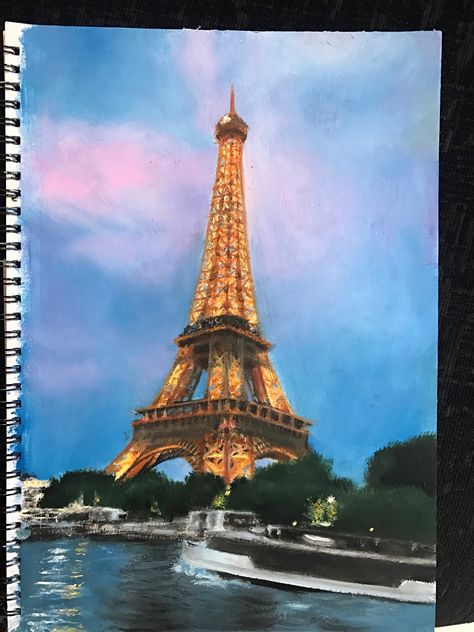 Eiffel Tower Painting Easy, Eiffel Tower Easy Painting, Paris Art Painting, Eifell Tower Painting Easy, Paris Eiffel Tower Painting, Eiffel Tower Canvas Painting, Eiffel Tower At Night Painting, Eiffel Tower Drawing, Paris Drawing