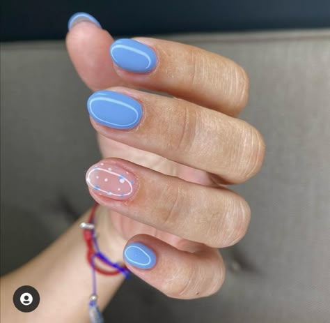 Simple One Nail Design, Cute Nail Ideas For Short Nails Gel, Designs For Super Short Nails, Round Nails Acrylic Design, Happy Nails Ideas, Easy Trendy Nail Designs, Birthday Nails Short Gel, Labor Nails For Boy, Cute Summer Simple Nails