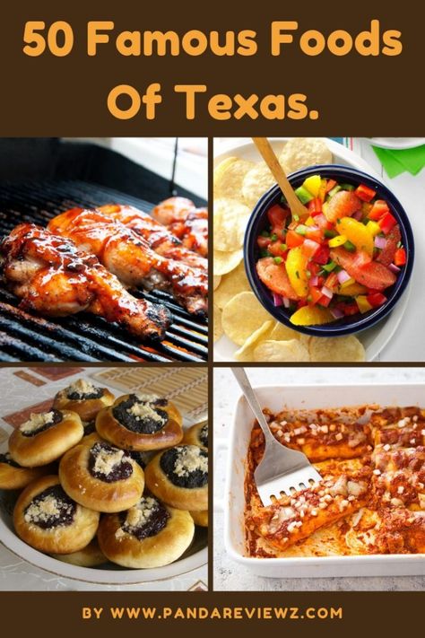 50 Texas Food Dishes & Drinks That Are A Must Try In Life | Texan Food | #texasfood #texas #foodoftexas Traditional Texas Food, American Cuisine Recipes, Southern Cooking Recipes, America Food, Texas Food, Usa Food, State Foods, Famous Recipe, Western Food