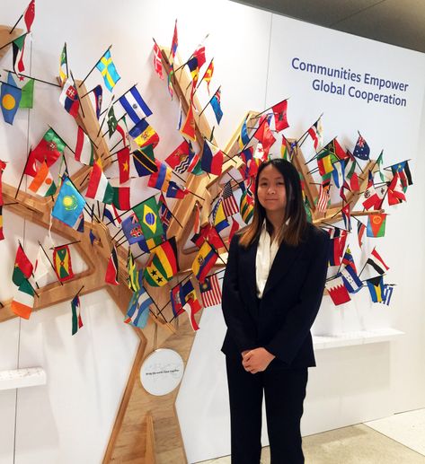 Loh also spoke on behalf of the United States at the United Nations Headquarters in New York, for the International Day of Women and Girls in Science. She used her Girl Scouts experience to speak about gender equality in science and technology, and broached the subject of solving these problems. United Nations Project Ideas, International Club Ideas, United Nations Day Decoration, United Nations Decoration Ideas, International Day Decoration, United Nations New York, All Nations Sunday, Model United Nations Aesthetic, International Day Of Women