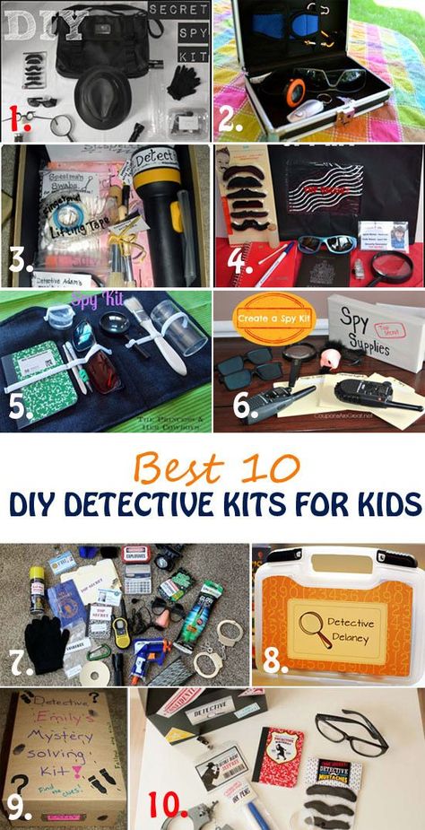 Learn what it takes to be a special agent and solve mysteries. Best 10 detective kits for kids for play, party favors or DIY gifts. Detective play pretend for girls and boys. Fun and educational activities for kids | at Non Toy Gifts Geheimagenten Party, Spy Camp, Spy Theme, Spy Kit, Spy Birthday Parties, Detective Party, Detective Theme, Spy Party, Kid Detectives