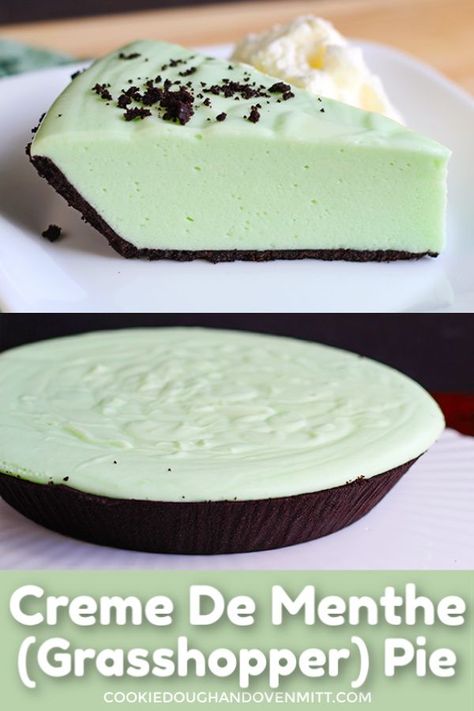 Grasshopper Pie Recipe, Mint Desserts, Grasshopper Pie, Desserts Ideas, Chocolate Pie Recipes, St Patricks Day Food, Mint Recipes, Make Ahead Desserts, Quick Easy Desserts