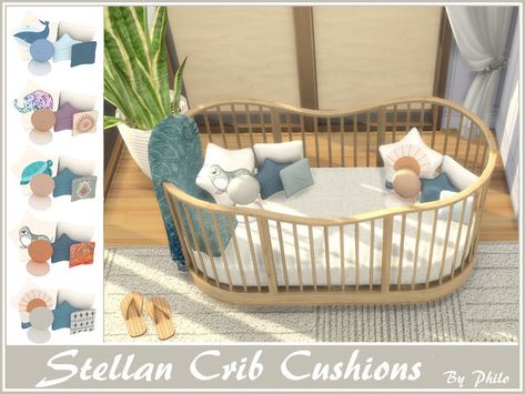 philo's Stellan Crib Cushions Infant Bed Sims 4 Cc, Sims 4 Cc Newborn Bassinet, Toddler Beds Sims 4 Cc, Sims 4 Invisible Crib Mod, Sims 4 Infant Bed, Crib Sims 4, Sims 4 Infant Crib, Sims 4 Bassinet Cc, Sims Baby Cc