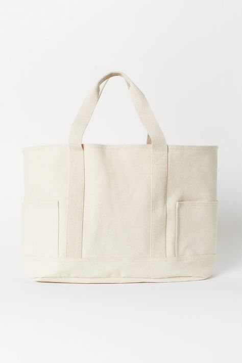 Large Canvas Tote Large Beach Bags, Canvas Beach Bag, H&m Home, Eco Bag, Garden Tote, White Houses, Shopper Bag, Cotton Bag, Canvas Bag