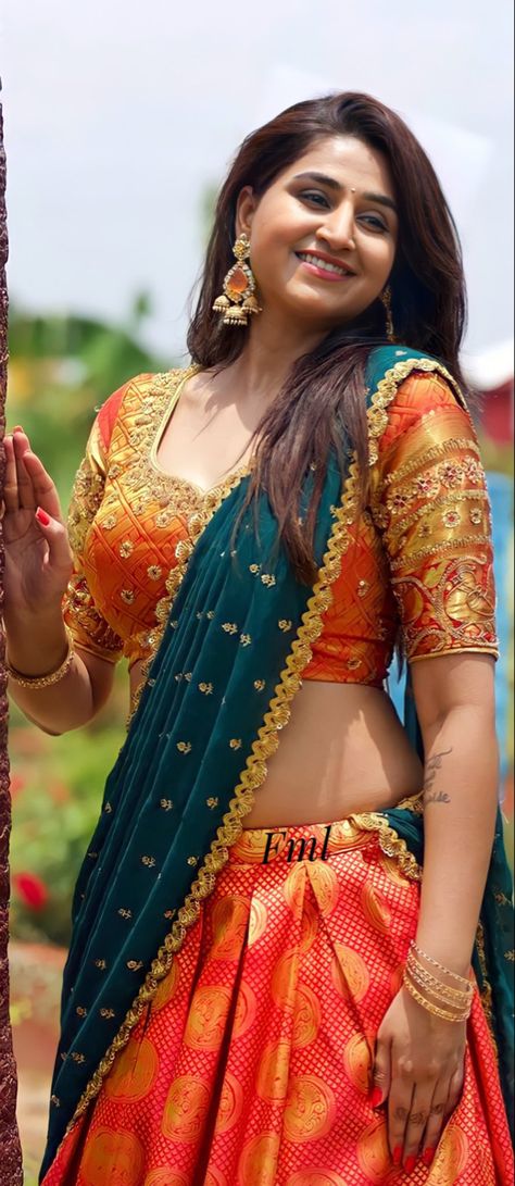 Varshini Sounderajan, Party Wear Indian Dresses, Lehenga Designs, Indian Actress Hot Pics, Hot Pics, Half Saree, Indian Beauty Saree, India Beauty, Actress Photos