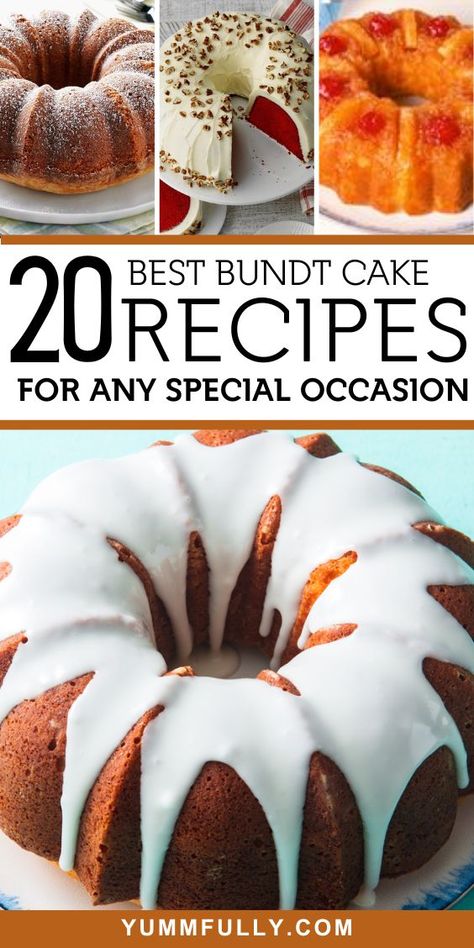 Best Bundt Cake Recipes, Best Bundt Cake, Coffee Cake Bundt, Bundt Pan Recipes, Bundt Cake Recipes, Sweet Potato Pound Cake, Bundt Recipes, Cakes To Make, Healthy Delicious Recipes