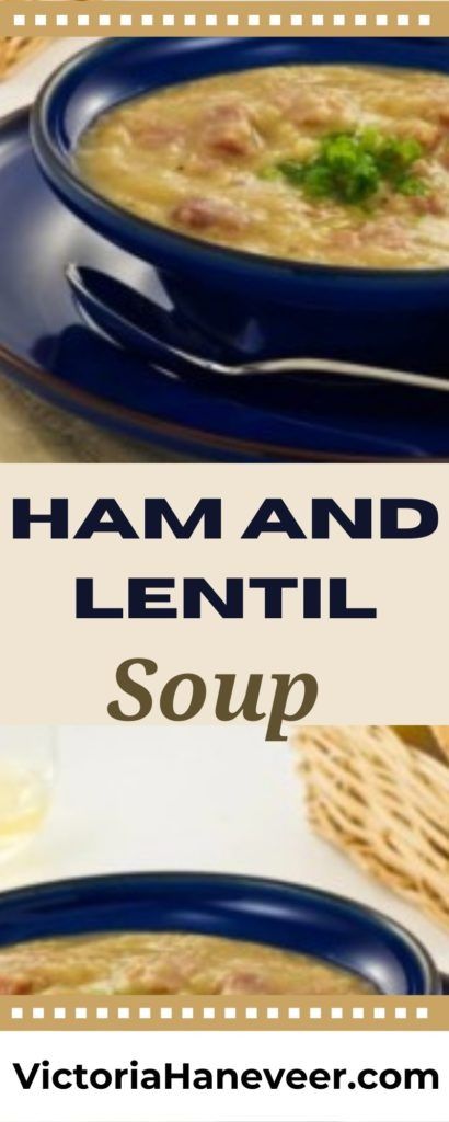 Easy Ham and Lentil Soup | Quick Recipe for Lentil Soup with Ham Recipe For Lentil Soup, Lentil Soup With Ham, Lentil Soup Crockpot, Best Chicken Soup Recipe, Ham And Lentil Soup, Lebanese Lentil Soup, Ham Soup Recipes, Soup Quick, Soup With Ham