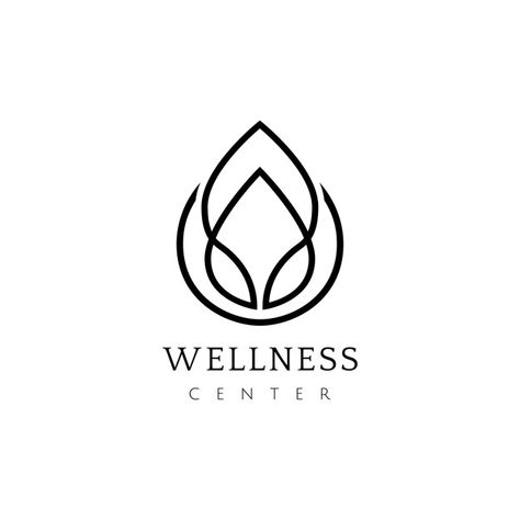 Wellness center design logo vector Free Vector Well Being Logo, Wellness Logo Design, Wellness Center Design, Spa Logo Design, Lotus Logo, Candle Logo, Spa Logo, Inspiration Logo Design, Modern Business Cards Design