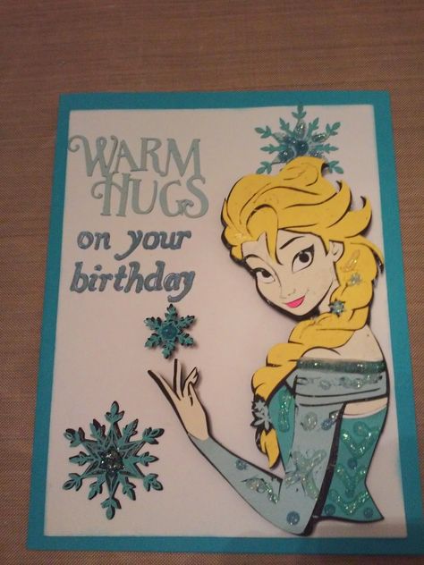 Paper This And That: #Disney #Frozen Themed #Elsa #Birthday #Card on my #Cricut #Explore Frozen Birthday Cards, Frozen Cards, Disney Birthday Card, Cricut Birthday Cards, Disney Cricut, Cricut Birthday, Elsa Birthday, Birthday Card Sayings, Character Cards