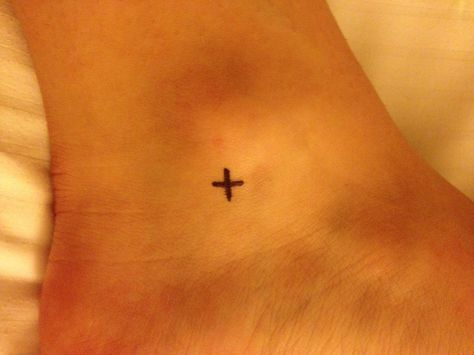 Plus Sign ~ Ankle Plus Tattoo, Plus Symbol, Plus Sign, Symbol Tattoo, Symbol Tattoos, Diy Tattoo, Arm Tattoos For Women, Real Tattoo, Aesthetic Tattoo