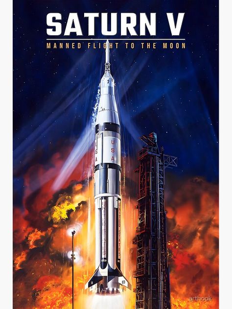 "Saturn V Rocket Artwork" Poster for Sale by arthook | Redbubble Rocket Poster Design, Rocket Artwork, Rocket Poster, Saturn V Rocket, Space Travel Posters, Nasa Rocket, Saturn V, Artwork Poster, Poster Artwork