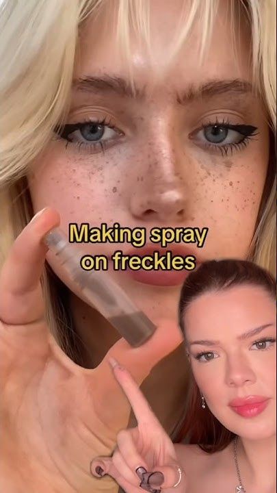 Making a diy freckle spray ✨ Freckle Spray, How To Get Freckles, Fake Freckles Tutorial, Soft Make Up, Makeup Looks Easy, My Everyday Makeup, Fake Freckles, Fair Skin Makeup, Freckles Makeup