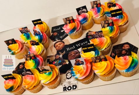 #birthday #cake #party #rodwave #cupcakes #Music Rod Wave Birthday Cake, Rod Wave Cake, Wave Cupcakes, Rode Wave, Journey Cake, Seventeen Birthday, Wave Cake, Seventeenth Birthday, Rod Wave