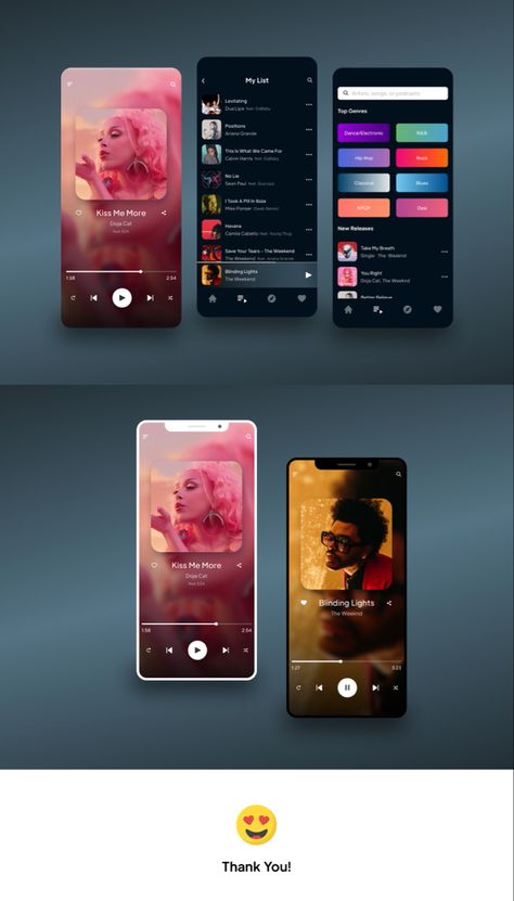 UI Design for a Music Player App created in Figma Music Ui Design, Music Player Ui Design, Music App Ui Design, Figma Design Ideas, Music Ui, Space Art Wallpaper, Music App Design, Music Player Design, Music Player App