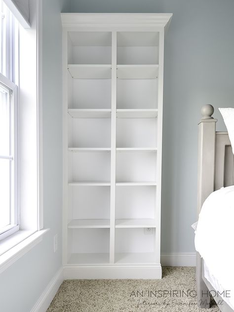 Diy Built In Bookcase, Teen Bookshelf, Built In Bookshelf, Girls Bookshelf, Bookshelves For Small Spaces, Billy Ikea, Most Pinned, Billy Bookcases, Bookcase Bedroom