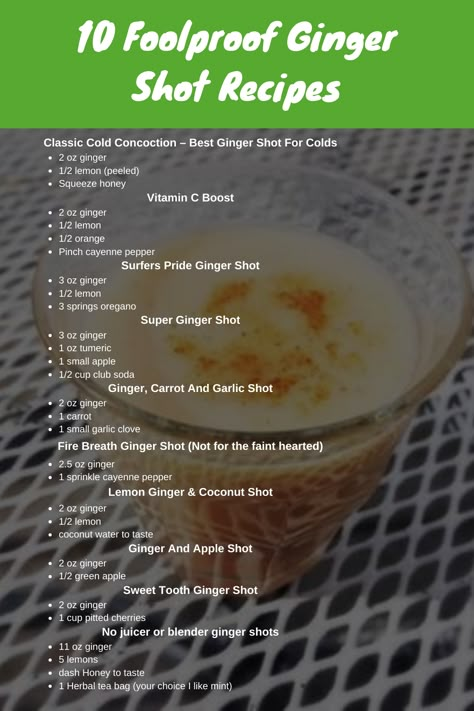 Wellness Shots Recipe Juicer, Benefits Of Tumeric Shots, Ginger Shots Recipe With Juicer, Ginger Shots Juicer, Healthy Ginger Shots, Immunity Shots Without A Juicer, Mucus Clearing Ginger Shots, Probiotic Shots Recipe, Gut Healthy Shots