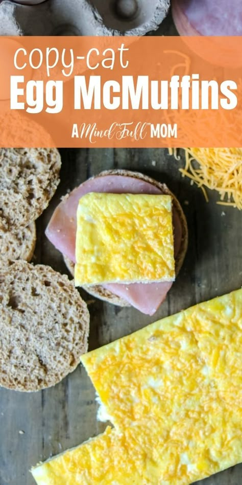 Egg Breakfast Sandwiches, Egg Mcmuffin Recipe, Egg Sandwich Breakfast, Cooking Eggs, Healthy Brunch Recipes, Freezable Meals, Freezer Breakfast, Classic Breakfast, Breakfast Sandwiches