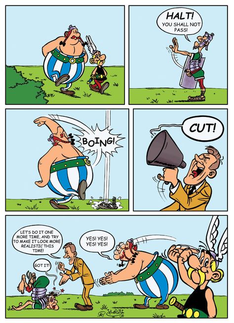 Asterix Comic Page by kh27s on DeviantArt Asterix And Obelix Art, Bone Comic, Comic Book Writing, Albert Uderzo, Asterix Y Obelix, Comics Quote, Movie Room Decor, Kid Tablet, Space Craft