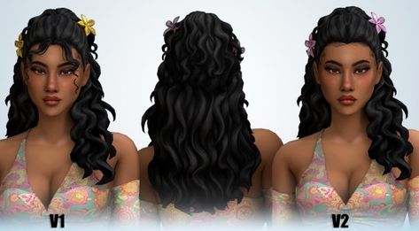 (6) Angel Hair – @aladdin-the-simmer on Tumblr Wingssims Hair Cc, Sims 4 Messy Hair, Sims 4 Long Hair, Sims Mermaid, Sims Princess, Sims 4 Mm Hair, Sims Maxis Match Cc, Sims Hair Cc, Hair Ts4