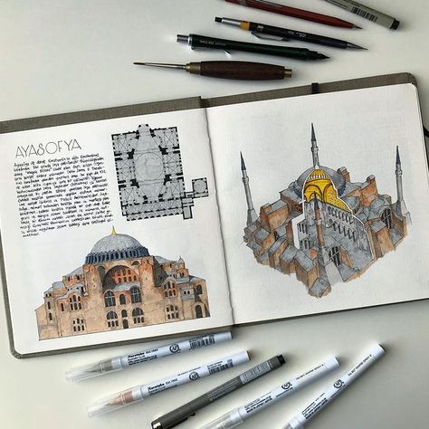 Oğuzhan Çengel (@mr__constantine) • Instagram photos and videos Hagia Sophia Sketch, Hagia Sophia Architecture, Hagia Sophia Drawing, Brain Drawing, Magic Realism, Drawing Sketchbook, Heart Hands Drawing, Cloud Drawing, Hagia Sophia