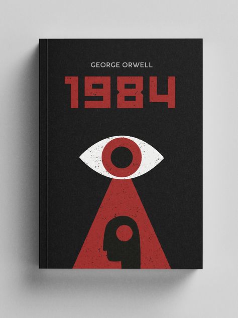 Minimalist Book Cover Design, Graphic Design Book Cover, Minimalist Book Cover, Creative Book Cover Designs, Book Cover Art Design, 1984 Book, Cover Design Inspiration, Horror Book Covers, Minimalist Book