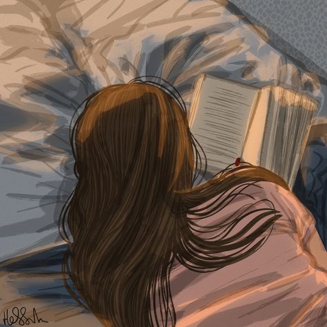 Oc Animation, Girl Reading Book, Reading Art, Book Wallpaper, Illustration Art Girl, Girly Art Illustrations, Reading A Book, Girl Reading, Girls Illustration