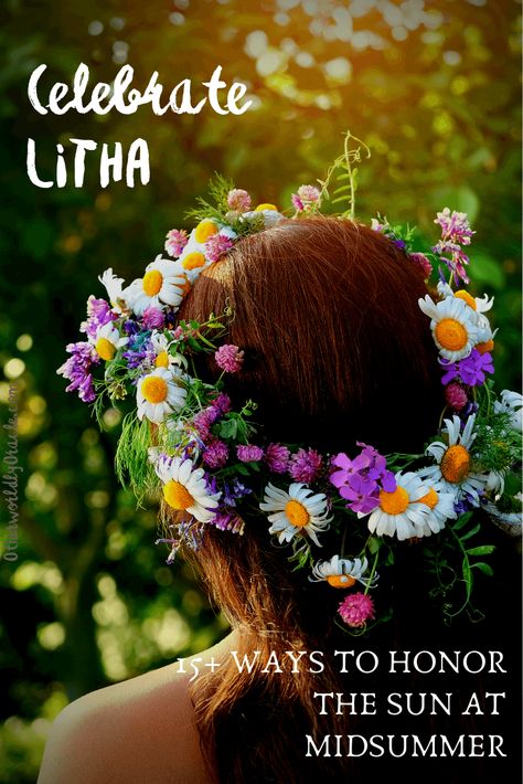 Summer Solstice Flower Crown, Witches Holidays, Litha Aesthetic, Witch Wedding Ideas, Midsummer Celebration, Midsummer Eve, Wheel Of Year, Summer Equinox, Summer Solstice Party