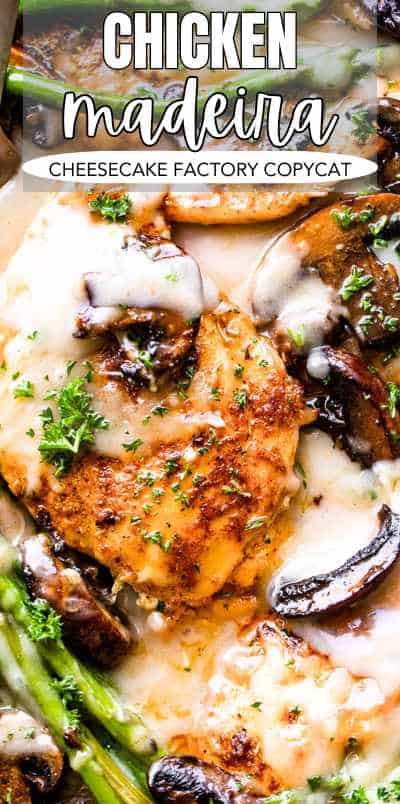 This easy Chicken Madeira recipe is a must-make! Garlicky, sautéed chicken breast smothered in a creamy sauce of Madeira wine and mushrooms. #cheesecakefactory #chickenmadeira Chicken Madeira Cheesecake Factory, Sauteed Chicken Recipes, Steam Chicken Recipe, Diethood Recipes, Chicken Madeira, Sautéed Chicken, Cheesecake Factory Copycat, Chicken Breast Cutlet, Top Chicken Recipes