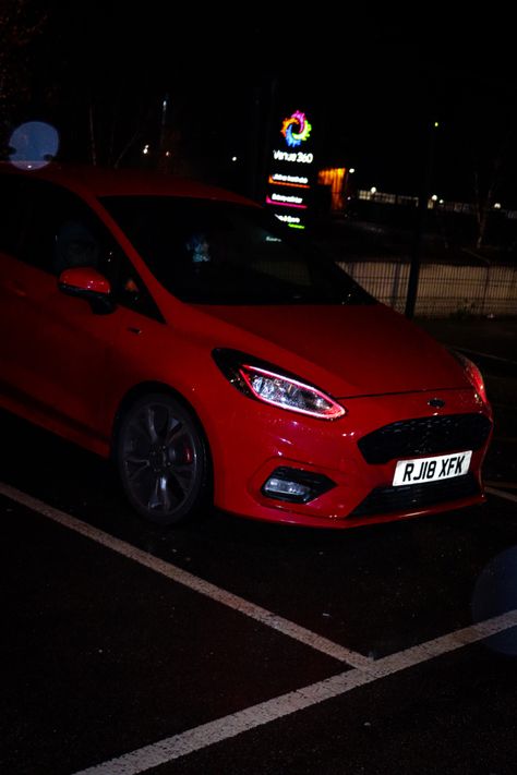 #fiesta #ford #cars #redcars #uk #photography #carphotography #aesthetic Ford Car Aesthetic, Ford Fiesta Aesthetic, Board Pictures, Car Life, Vision Board Pictures, Uk Photography, Car Aesthetic, Ford Cars, Night Driving