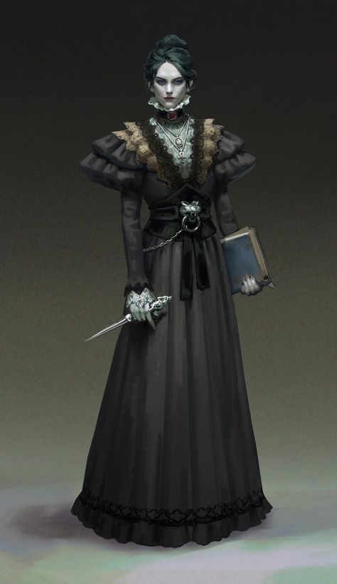 ArtStation - Supreme, Katya Zhiganova Gothic Characters, Witch Characters, Cosmic Horror, 다크 판타지, Best Dresses, Dungeons And Dragons Characters, High Fantasy, Personal Project, Fantasy Inspiration