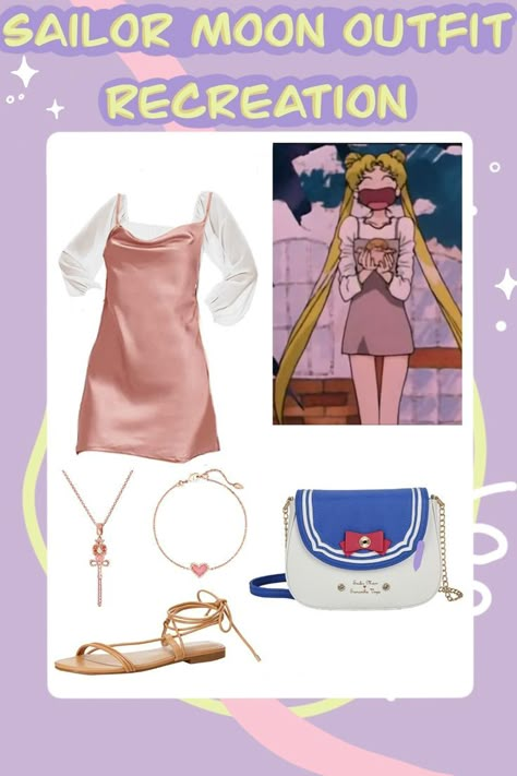 Outfits Inspired By Sailor Moon, Sailor Moon Aesthetic Clothes, Salior Moon Outfits, Summer Anime Outfits, Sailor Moon Core Outfits, Sailor Moon Fits, Sailor Moon Style Inspired Outfits, Sailor Moon Clothing, 90s Anime Inspired Outfits