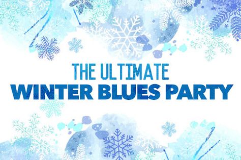 January Blues Party, January Party Ideas, Winter Blues Party, January Party Themes, Post Holiday Blues, Blue Snacks, January Blues, Navy Christmas, Holiday Blues