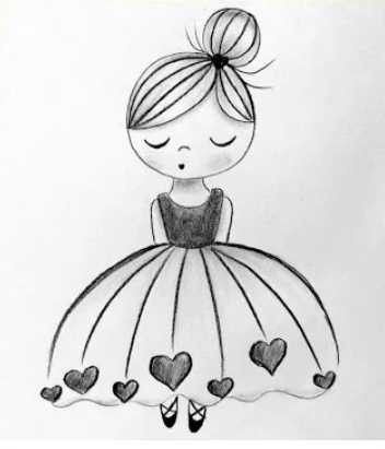 Beautiful sketch of doll for kids colouring page Ballerina Girl Drawing, Ballerina Cartoon, Dora The Explorer Images, Ballerina Sketch, Prince Drawing, Ballerina Drawing, Girl Drawing Easy, Ballerina Painting, Doll Drawing