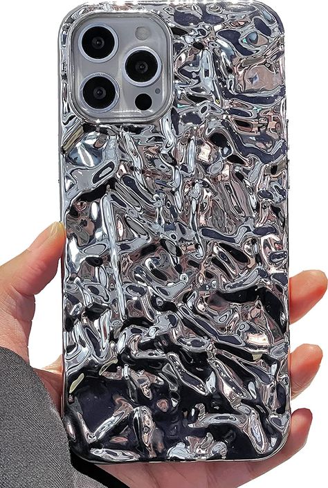 Video Case, Glitter Fashion, Iphone Stand, Tin Foil, Silver Chrome, Glitter Case, Pattern Case, Wearable Technology, Chrome Hearts