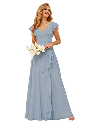 Aqua Blue Bridesmaid Dresses, Cap Sleeve Bridesmaid Dress, Flowy Bridesmaid Dresses, Latest Bridesmaid Dresses, Bridesmaid Dresses Long Chiffon, Champagne Bridesmaid Dresses, Blue Bridesmaid Dress, Maid Of Honour Dresses, Chiffon Bridesmaid Dresses