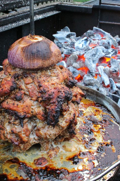 Roasted Chicken Trompo - Over The Fire Cooking Recipes For Drumsticks, Over The Fire Cooking, Food Bbq, Summer Grilling Recipes, Fire Cooking, Smoked Food Recipes, On The Grill, Food Videos Cooking, Bbq Recipes