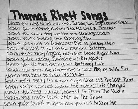 For you country folk out there 😉 Thomas Rhett Quotes, Thomas Rhett Songs, Music List, Country Lyrics, Playlist Ideas, Country Music Quotes, Music Playlists, Song Suggestions, Thomas Rhett