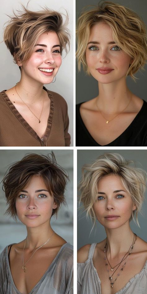 Explore these 15 chic short messy hairstyles for 2024, perfect for those looking to add a touch of edginess to their look. From tousled pixie cuts to textured bobs, these styles are sure to make a statement. Embrace a carefree and effortless vibe with these trendy hairdos. #MessyHair #ShortHairstyles #2024Trends Short Messy Bob Hairstyles, Short Messy Hairstyles, Tousled Pixie, Trendy Hairdos, Short Messy Haircuts, Textured Bobs, Crew Cut Haircut, Messy Wavy Hair, Messy Bob Haircut