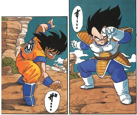 Goku vs. Vegeta Goku Manga, Dbz Manga, Dragon Ball Tattoo, Dragon Ball Super Artwork, Goku Vs, Dragon Ball Super Goku, Goku And Vegeta, Dragon Ball Image, Dragon Ball Super Manga