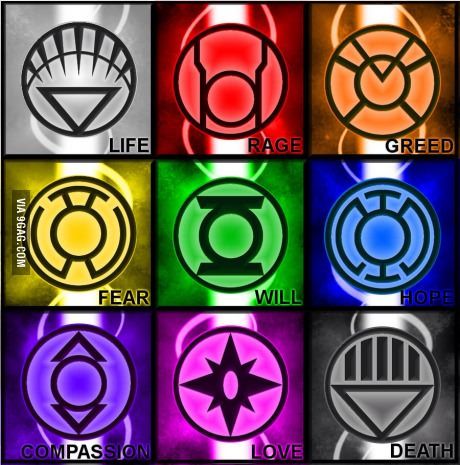 There Are different lanterns other than green Vida, raiva, ganância, medo, determinação, esperança, Com paixão, amor e morte. Lantern Corps, Green Lantern Corps, Univers Dc, Arte Dc Comics, Comic Collection, Marvel Vs, Dc Heroes, Green Lantern, Comic Book Characters