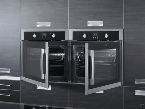 How nice would this be? ....Fagor - Hinged Door Swing Double Oven Convection Wall Oven, Accessible Kitchen, Electric Wall Oven, Opening Door, Kitchen Stove, Convection Oven, Double Oven, Universal Design, Wall Oven