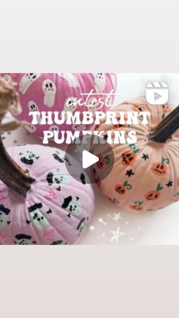 melissa fogelstrom ✨ a Magical Mess® on Instagram: "send this reel to the person you want to make these with! ✨🎃  Girls day/night, date night or pumpkin painting with your kids, these thumbprint pumpkins are such a fun fall activity and are guaranteed to always turn out cute!  After the fingerprints dry you can draw in the faces on them. *TIP: use faux pumpkins so you can bring them out year after year!**" Cute Painted Pumpkin Ideas, Unique Pumpkin Carving Ideas, Pumpkin Painting Party, Pumpkin Paint, Halloween Pumpkin Crafts, Creative Pumpkin Painting, Pumpkin Contest, Pumpkin Carving Ideas, Halloween Pumpkin Designs